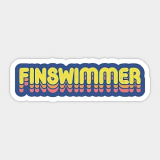 Retro Finswimmer Sticker